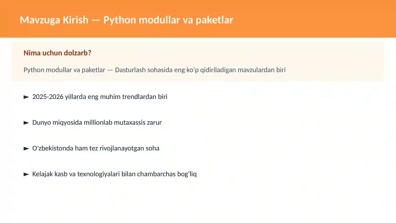 DASTURLASH | PYTHON DASTURLASH 2