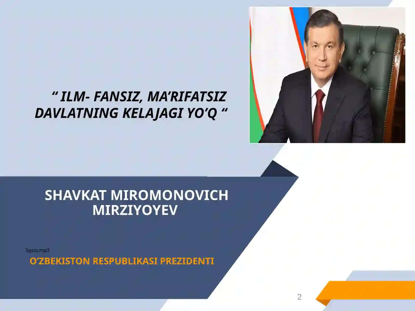 SHAVKAT MIROMONOVICH MIRZIYOYEV 2
