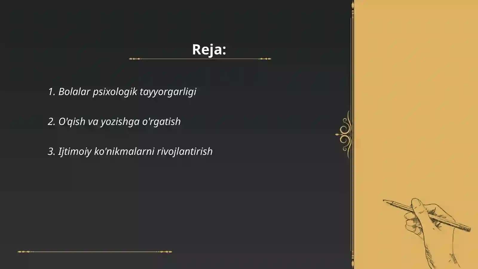 Bolalar psixologik tayyorgarligi 2
