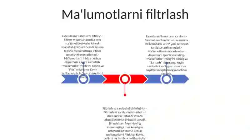 Excelda Ma'lumotlarni Filtrlash Va Tartiblash 2