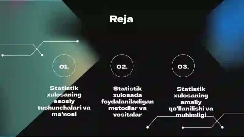 Statistik xulosa 2