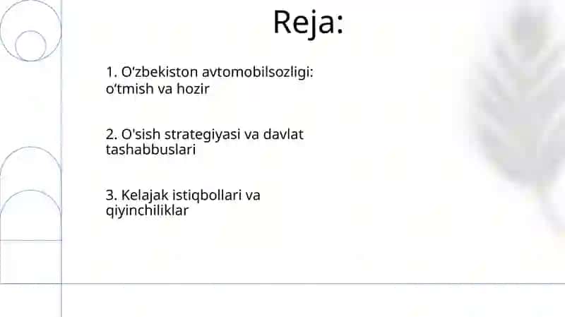 O'zbegistonda avtomabilsozlik sanoatining rivojlanishi 2