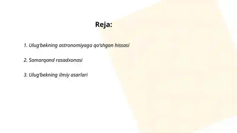 Mirzo Ulugʻbek davri 2