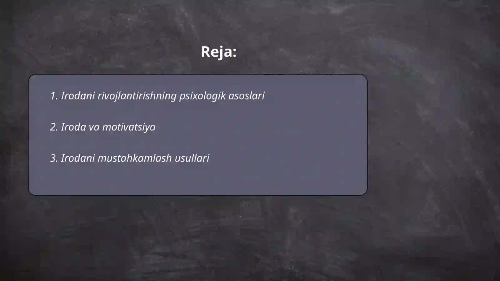 Irodani rivojlantirish va patologiyasi 2