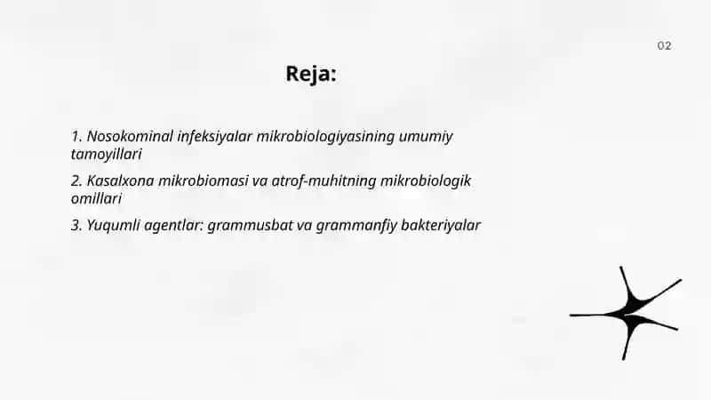 Nosokominal infeksiyalar va ularni oldini olish choralarining mikrobiologiyasi 2