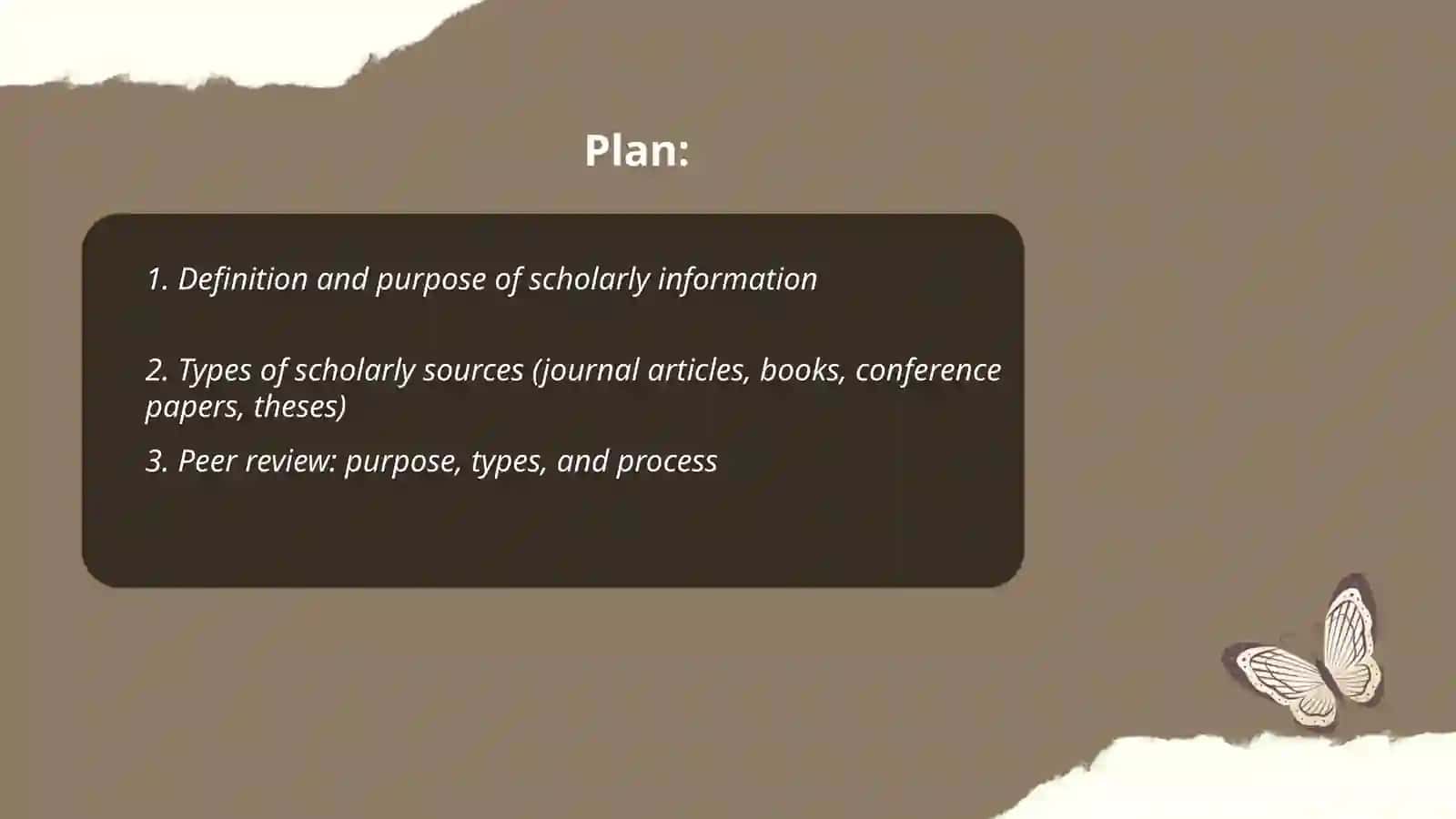 Introduction to scholarly information 2