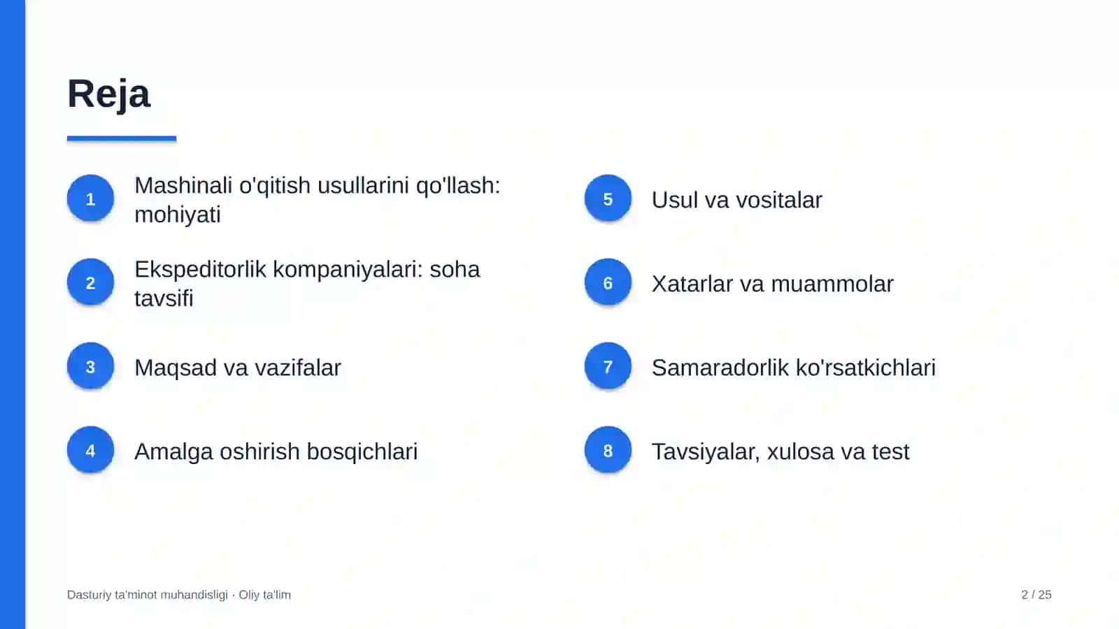 Ekspeditorlik kompaniyalarida mashinali o'qitish usullarini qo'llash 2