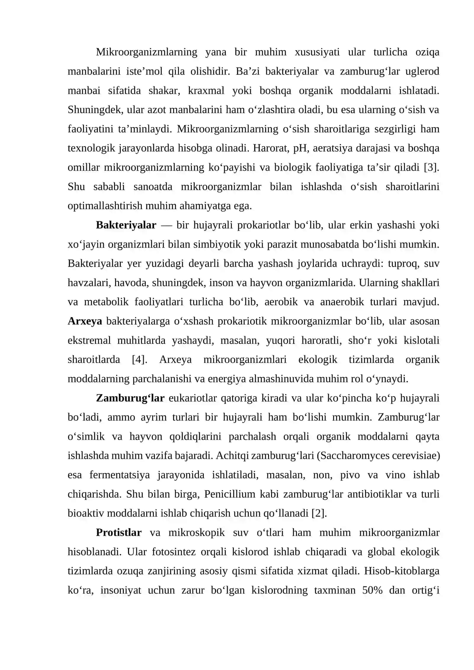 MIKROORGANIZMLARNI BIOTEXNOLOGIYADA QO‘LLANILISHI 2