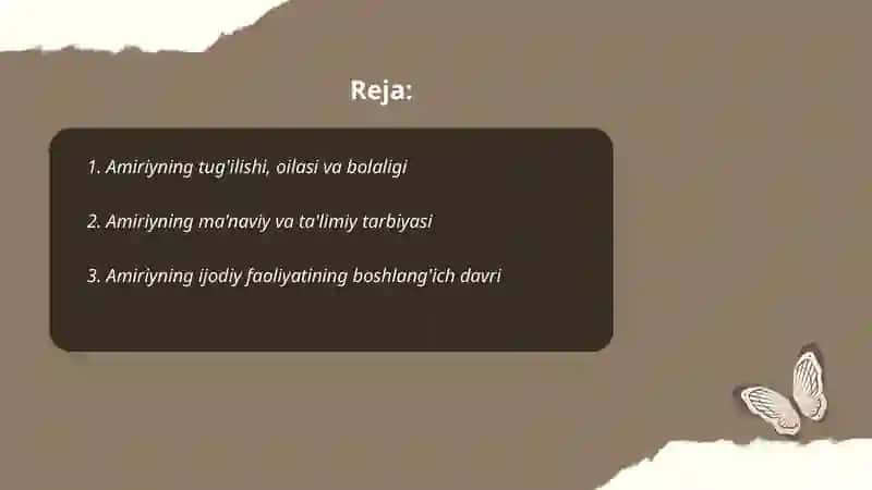 Amiriy hayoti va ijodi 2