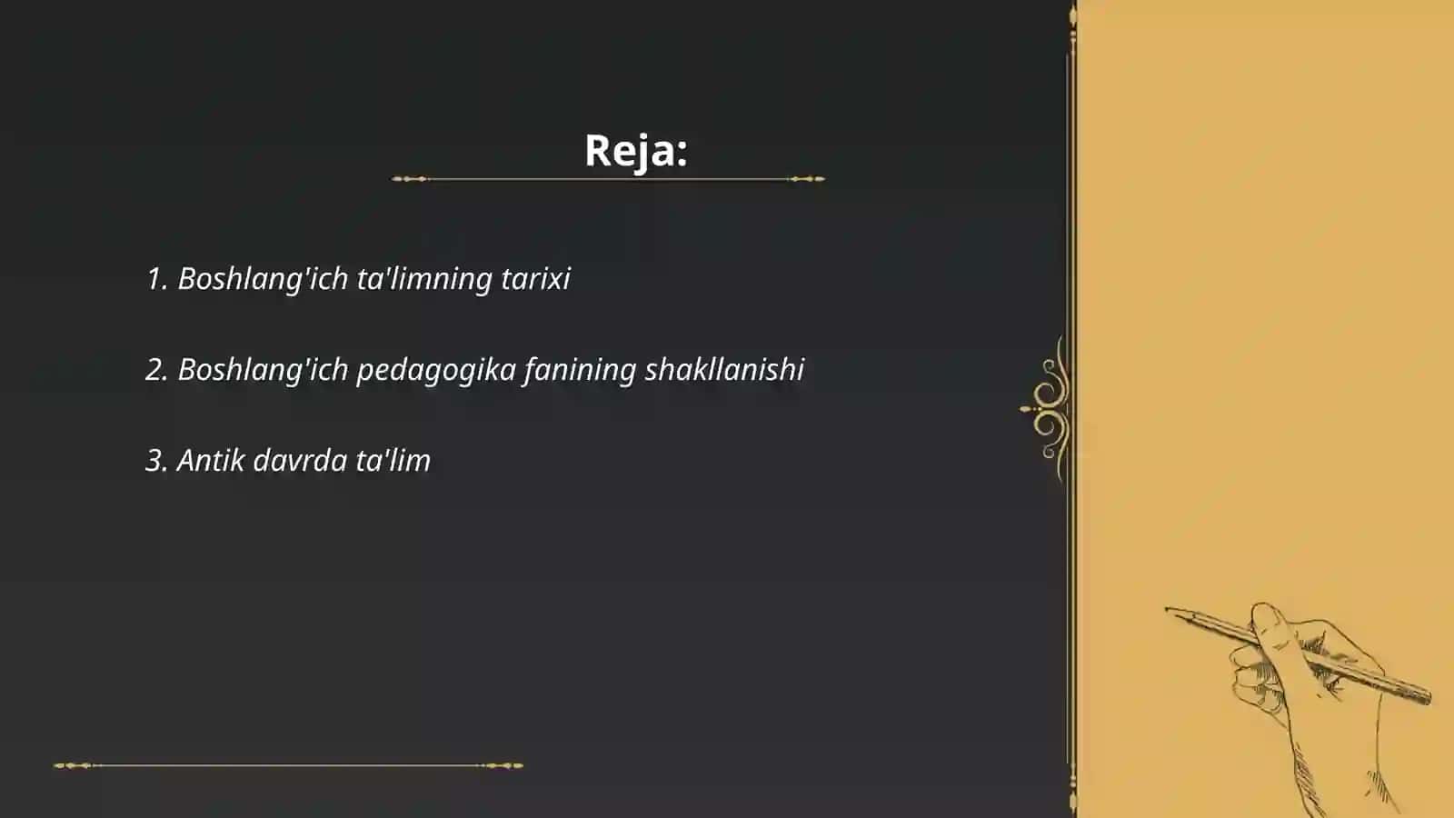 Boshlang'ich pedagogika fani tarixi 2