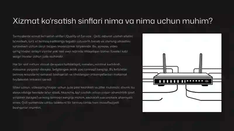 Kompyuter tarmoqlarining xizmat ko‘rsatish sinflarini aniqlash va baholash usullarini tahlil qilish 2