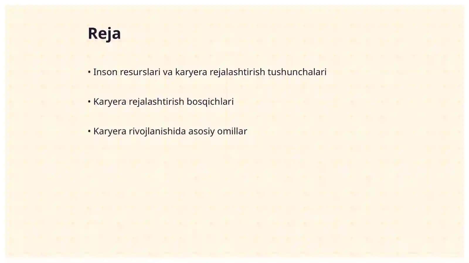 Inson resurslarini karyerasini rejalashtirish va rivojlantirish 2