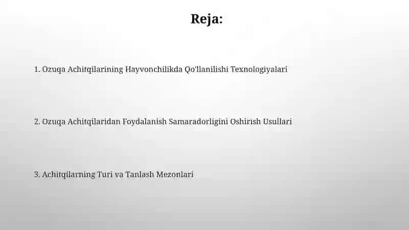 Ozuqa Achitqilaridan Foydalanish Samaradorligini Oshirish Usullari 2