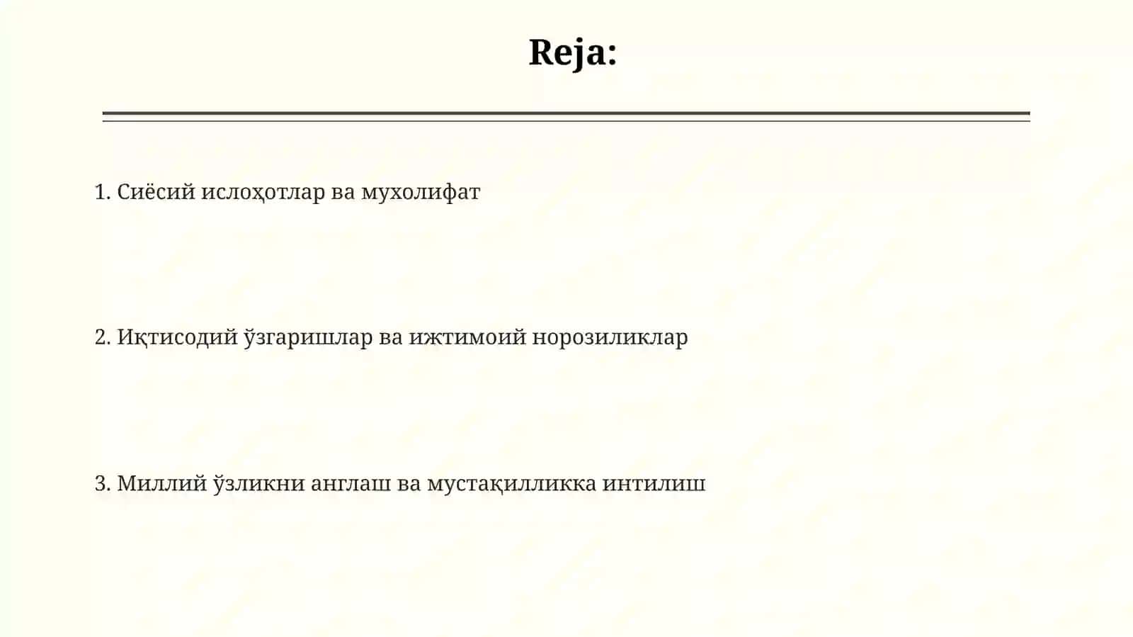 "Qayta qurish" yillarida oʻzbekistindagi ijtimoiysiyosiyvaziyat 2