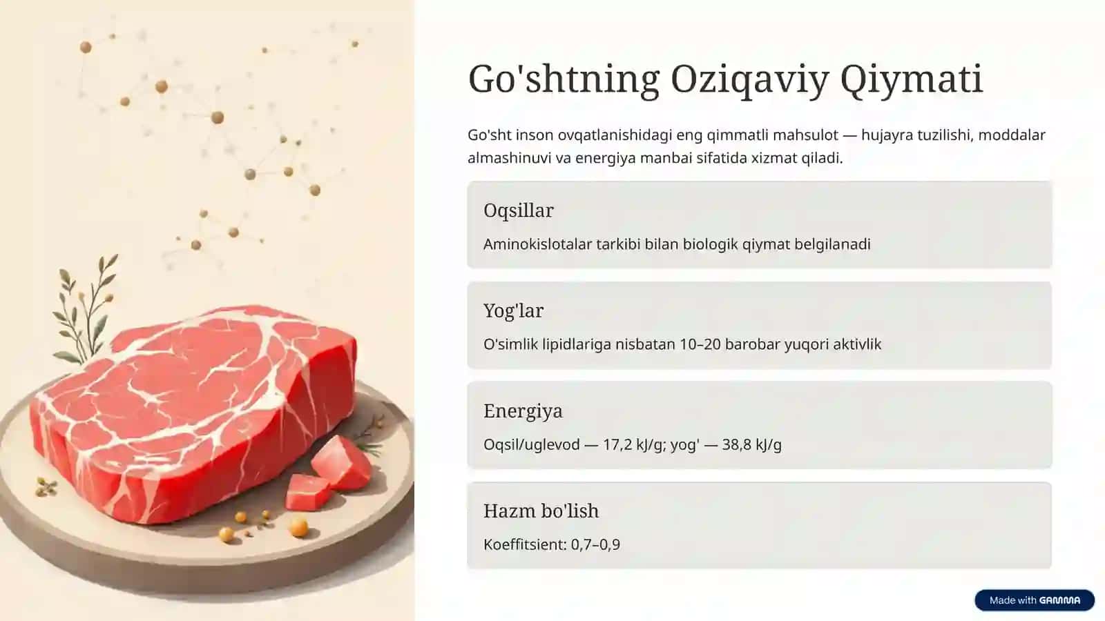 Go'sht va Go'sht Mahsulotlari 2