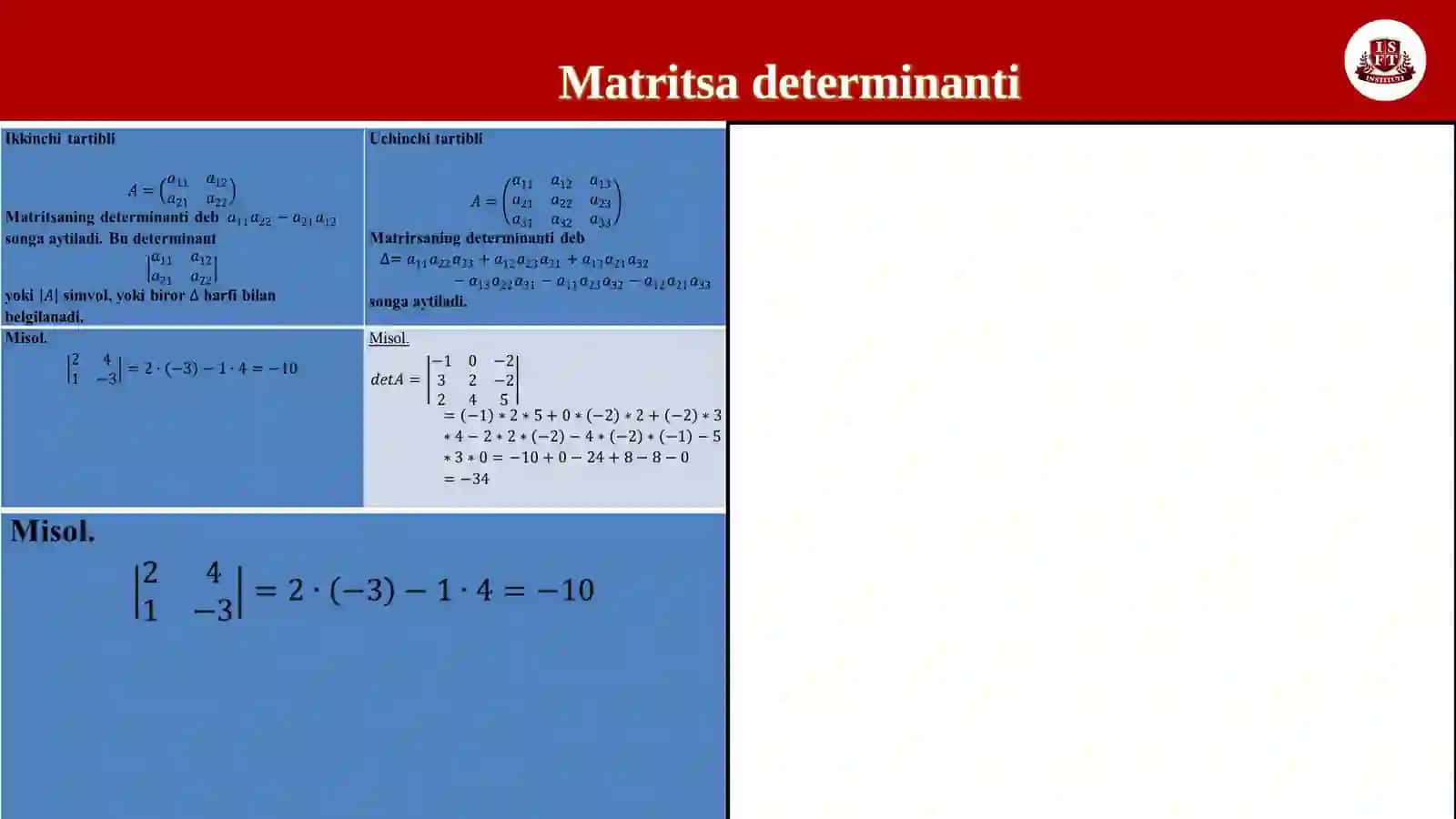 Matritsadeterminanti 2