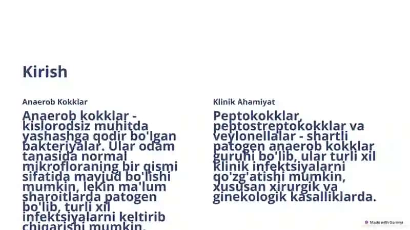 Shartli Patogen Anaerob Kokklarning Xirurgik va Ginekologik Kasalliklardagi Ahamiyati 2