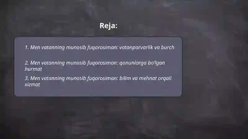 Men vatanning munosib fuqorosiman 2