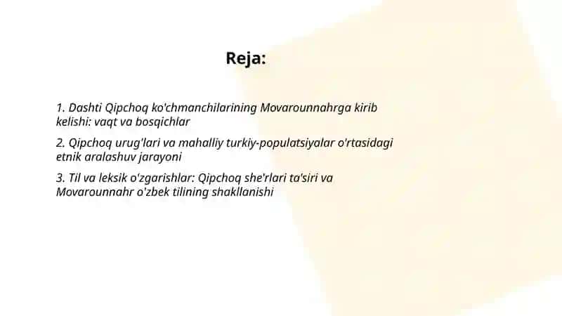 Dashti Qipchoq o'zbeklarining Movarounnahr aholisi etnik jarayoniga ta'siri masalasi 2