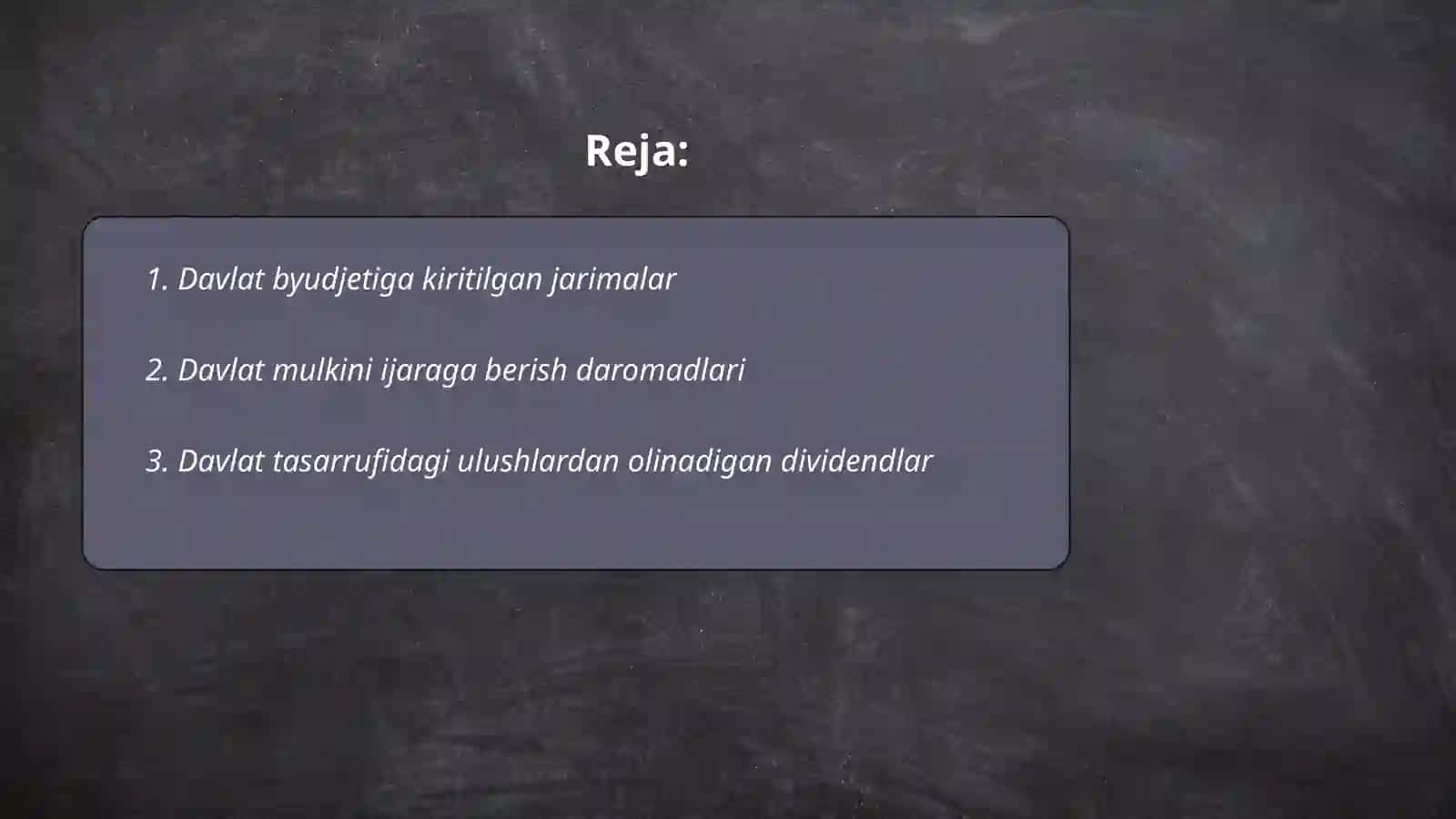 Davlat byudjetining soliqsiz daromadlari 2