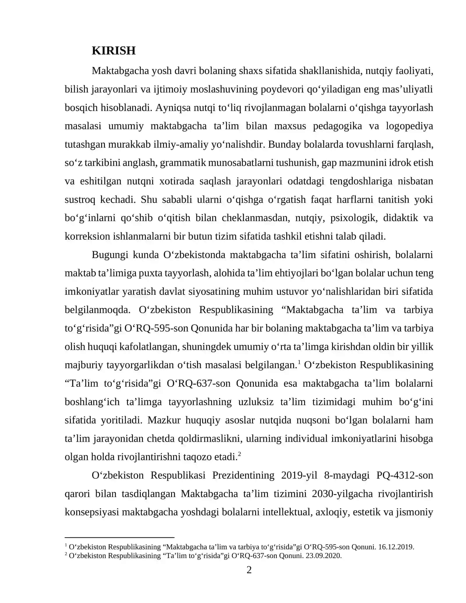 NUTQI TO‘LIQ RIVOJLANMAGAN BOLALARNI O‘QISHGA TAYYORLASH VA O‘RGATISH METODIKASI 2