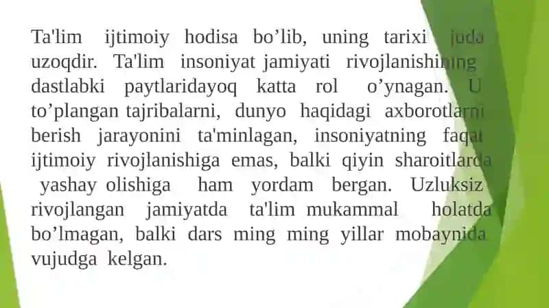 Ta'limshakl va turlari 2