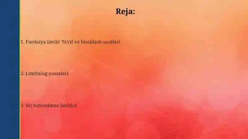 Funksiya limiti: Ta'rif 2
