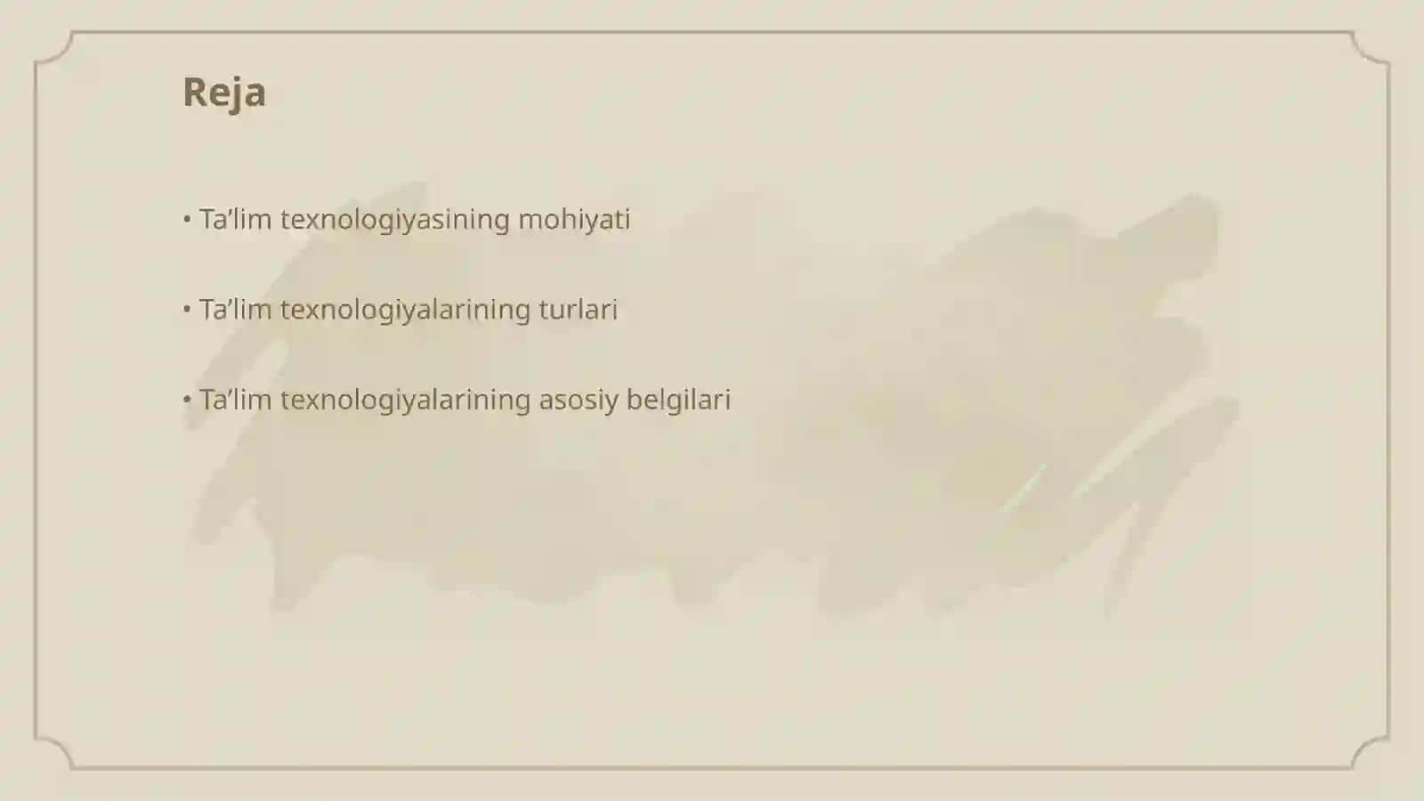 Ta’lim texnologiyasining asosiy belgilari va xususiyati 2