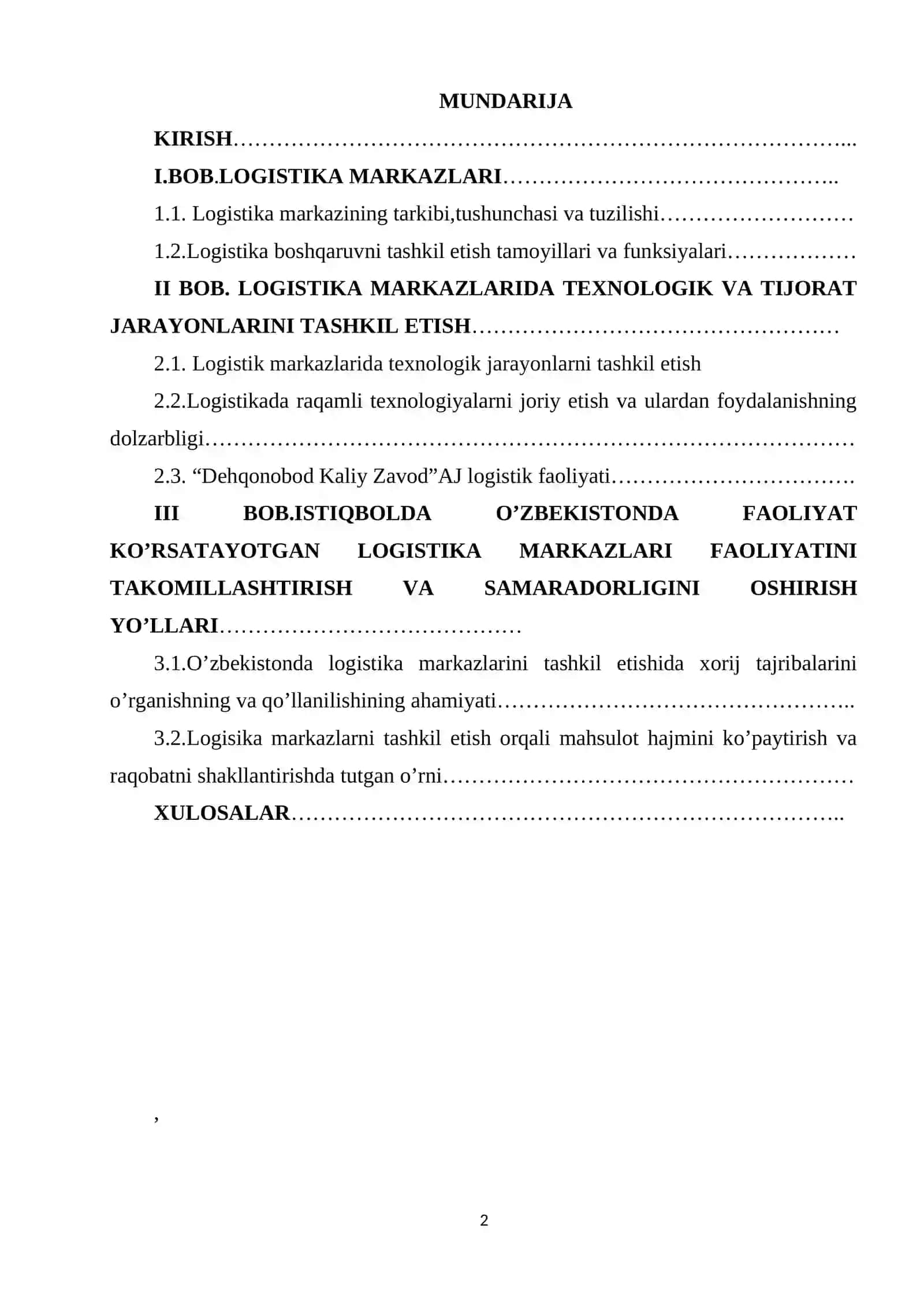 LOGISTIKA MARKAZLARI 2