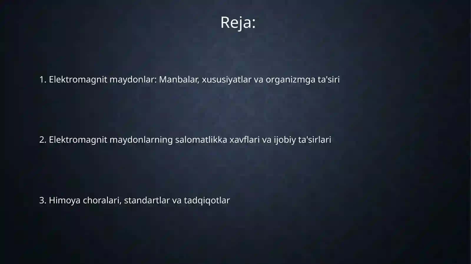 Elektromagnit maydonning organizmga ta'siri 2