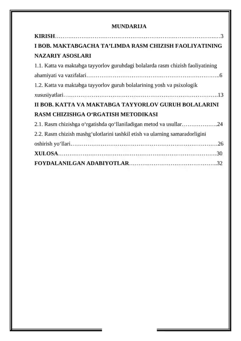 Katta va maktabga tayyorlov guruhda bolalarni rasm chizishga o‘rgatish metodlari 2