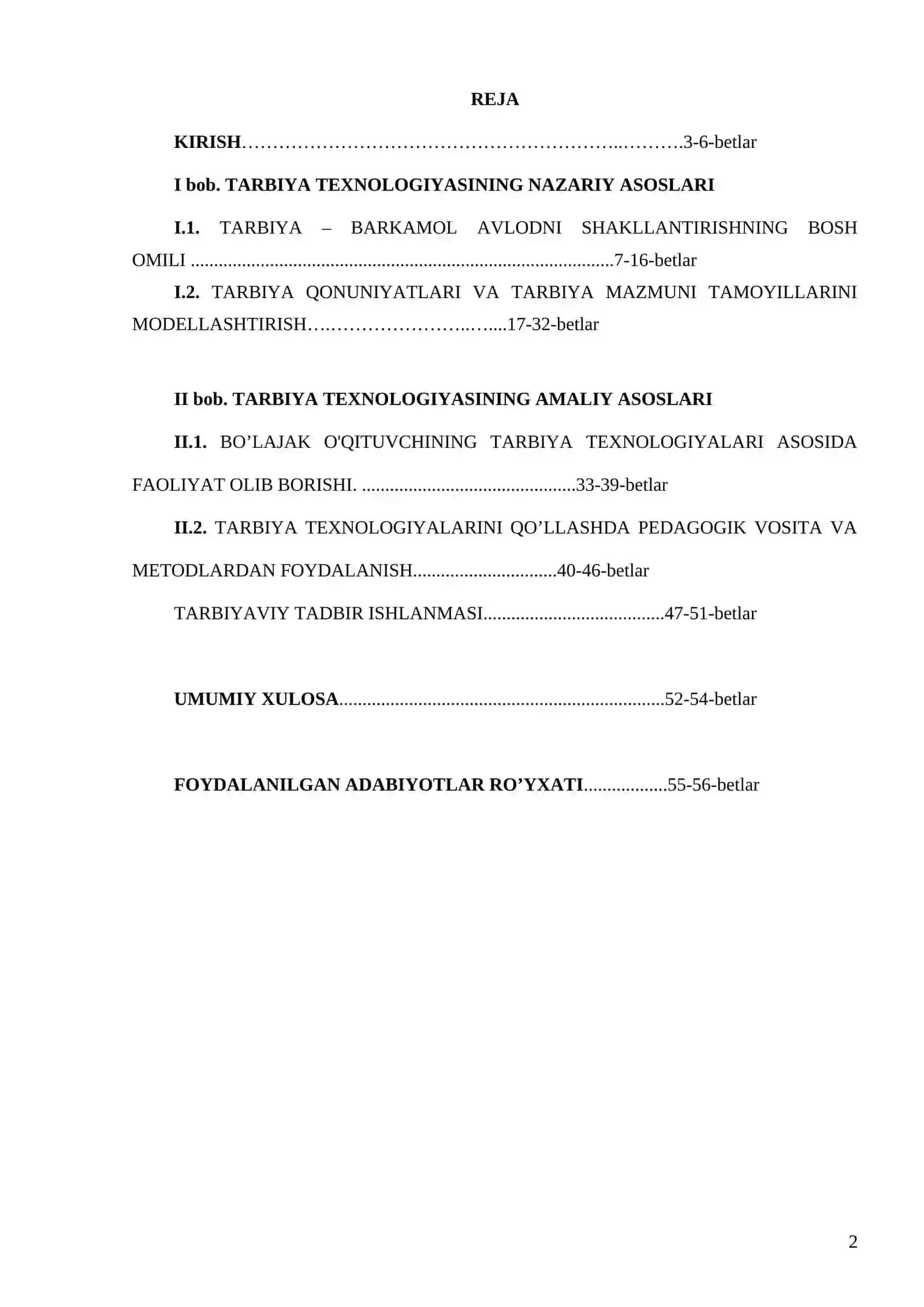 TARBIYA TEXNOLOGIYASINING NAZARIY-AMALIY ASOSLARI 2