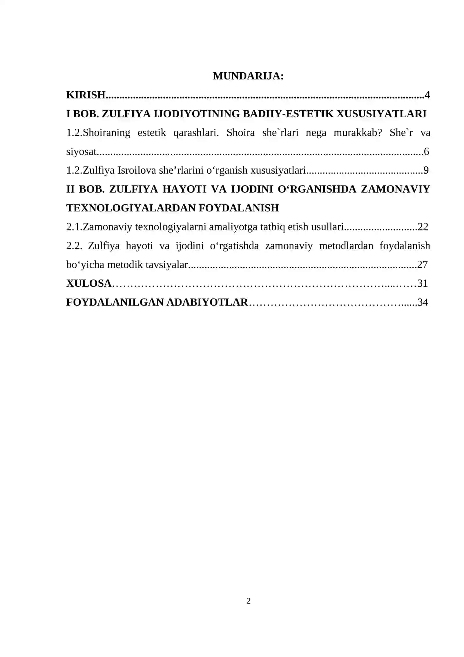 Adabiy taʼlimda Zulfiya hayoti va ijodini zamonaviy texnologiyalar asosida oʻrganish 2