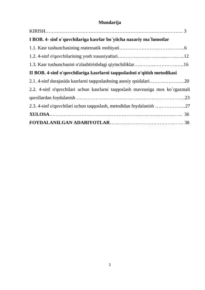 Matematika O‘qitish Metodikasi 2