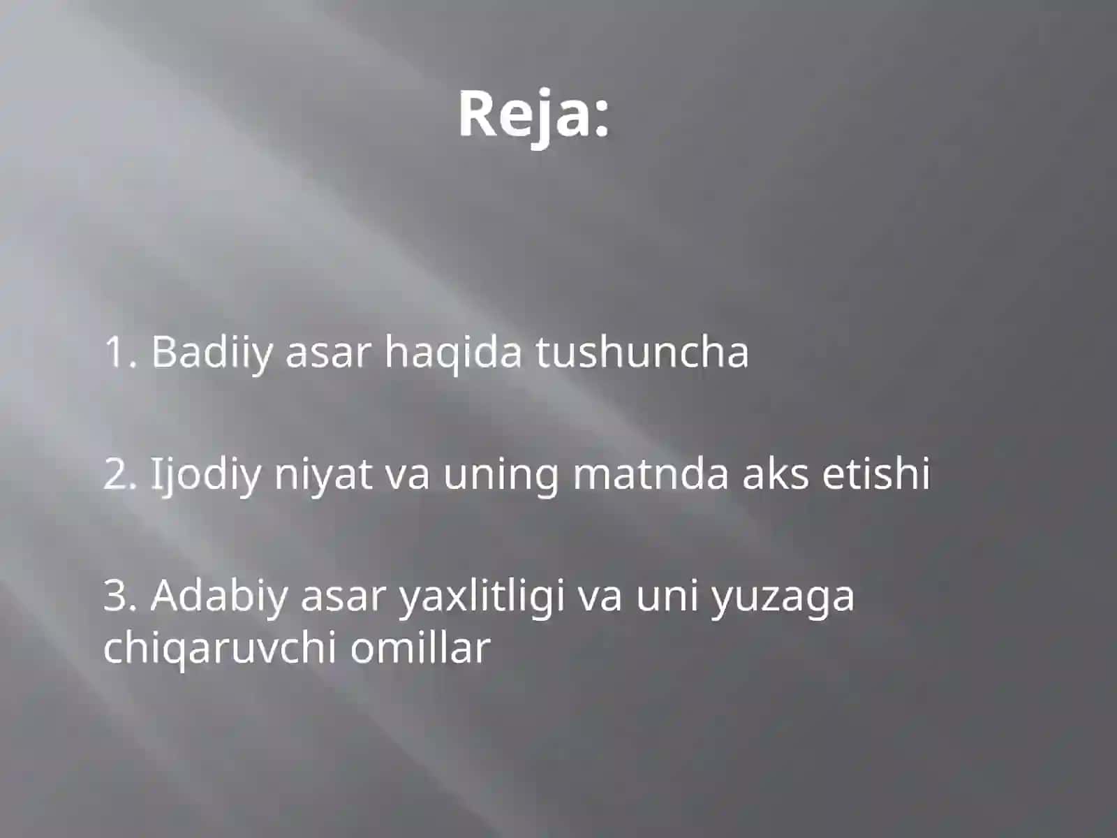 Badiiy asar haqida ta’limot 2