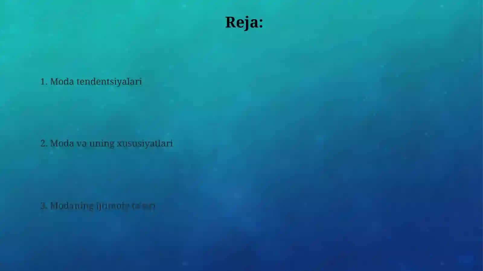Modda va uning xossalari 2