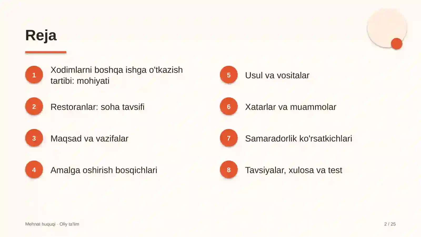 restoranlarda xodimlarni boshqa ishga o'tkazish tartibi 3741 2