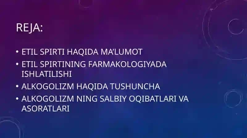 Etil spirti va uning xossalari 2