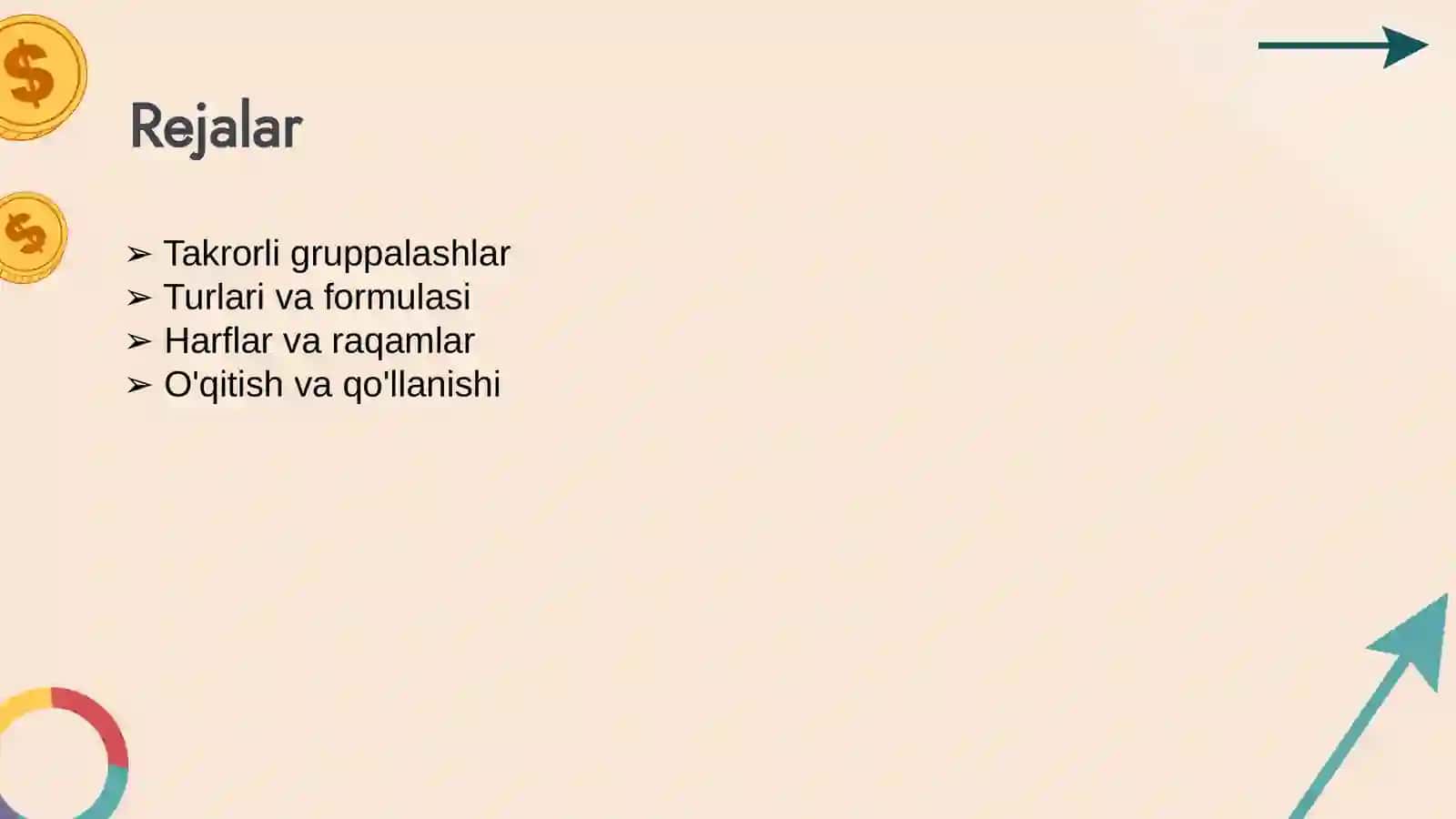 Takrorli Gruppalashlar. KÒPHAD FORMULASI 2