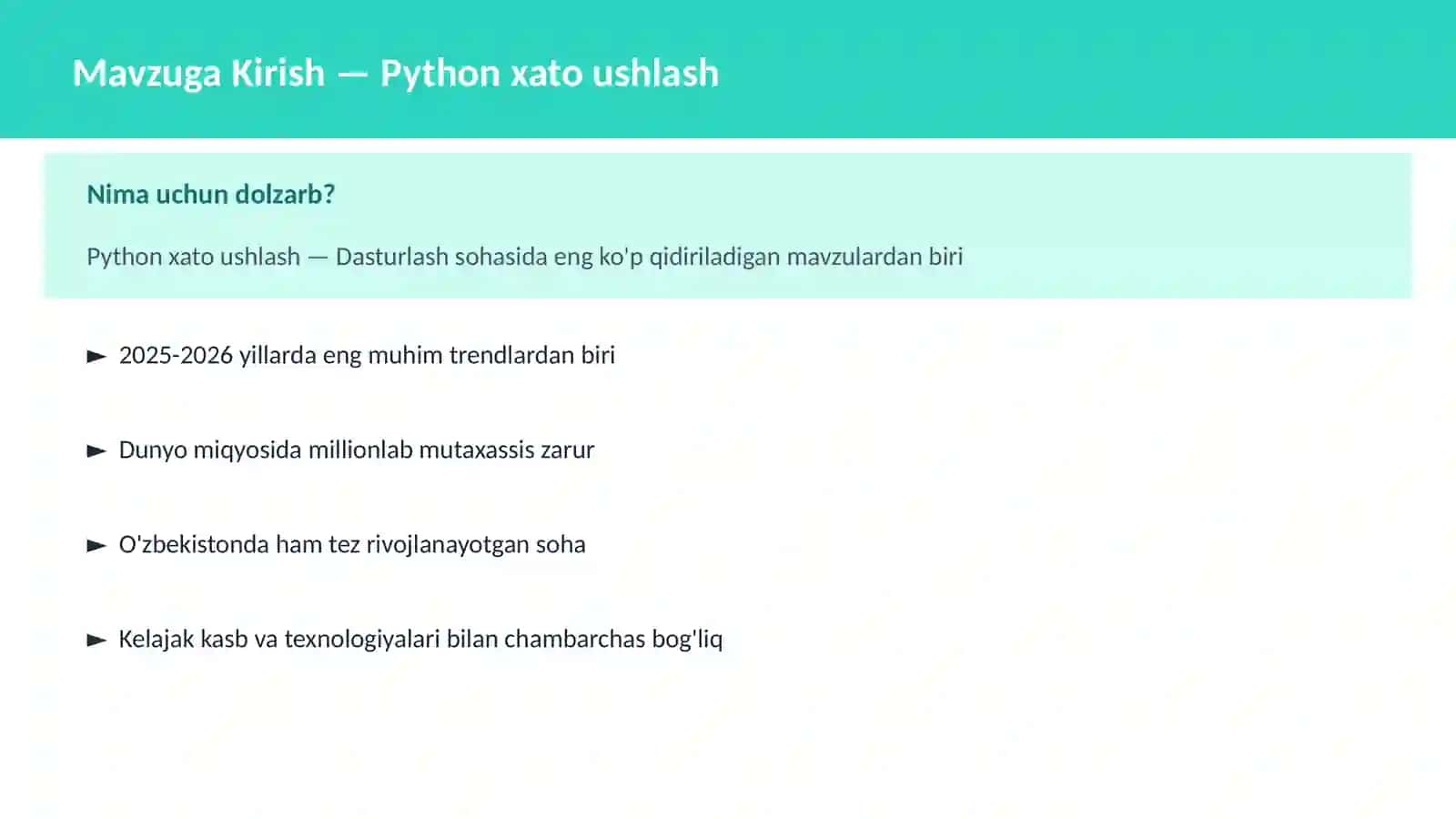 Python xato ushlash 2