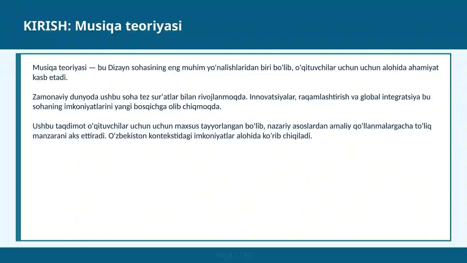 Musiqa teoriyasi 2