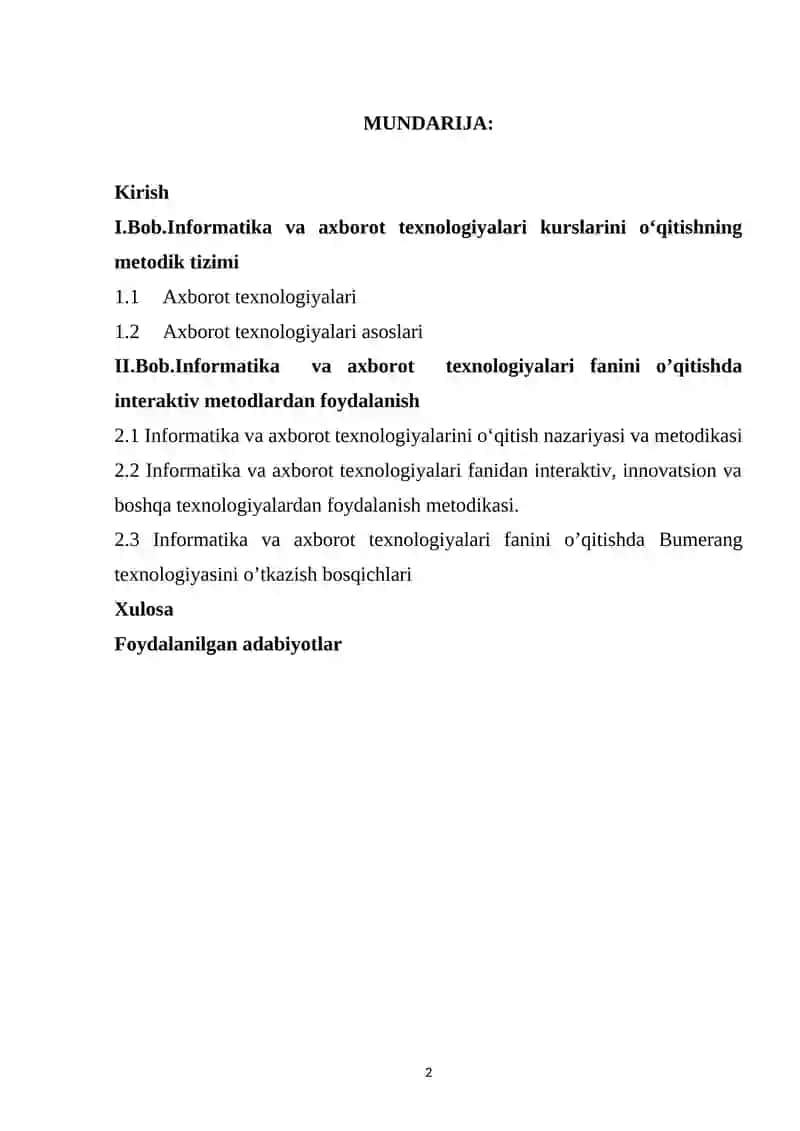 Informatika va axborot texnologiyalari fanini o'qitishda interaktiv metodlardan foydalanish 2