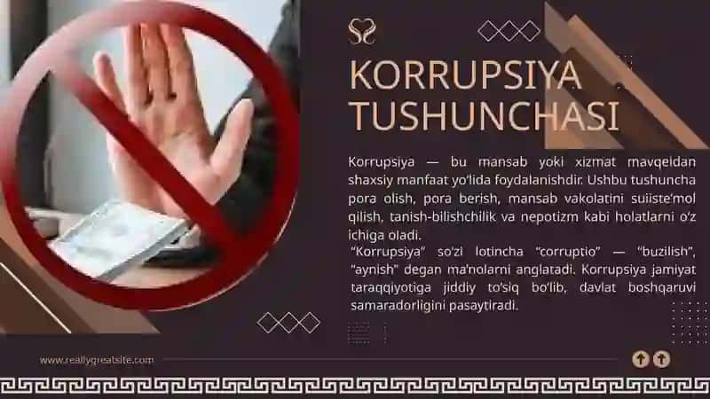 Korrupsiya tushunchasi va uning oqibatlar 2