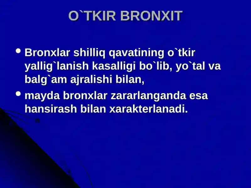 O`TKIRVASURUNKALI BRONXITLAR 2