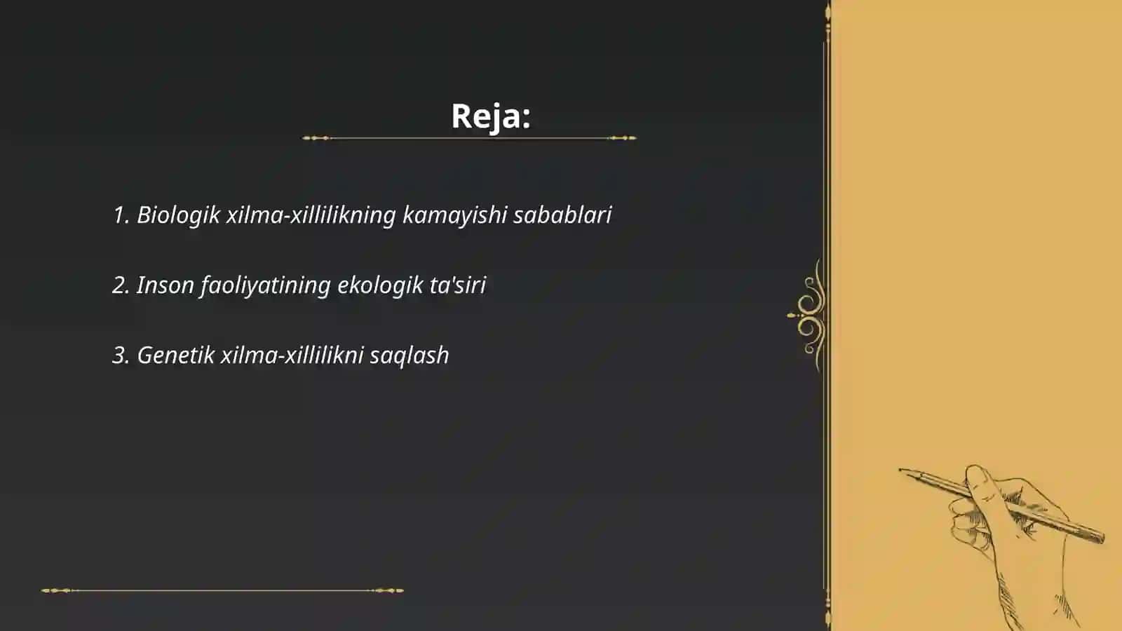 Biologik xilma-xillilikni saqlash muommolari 2