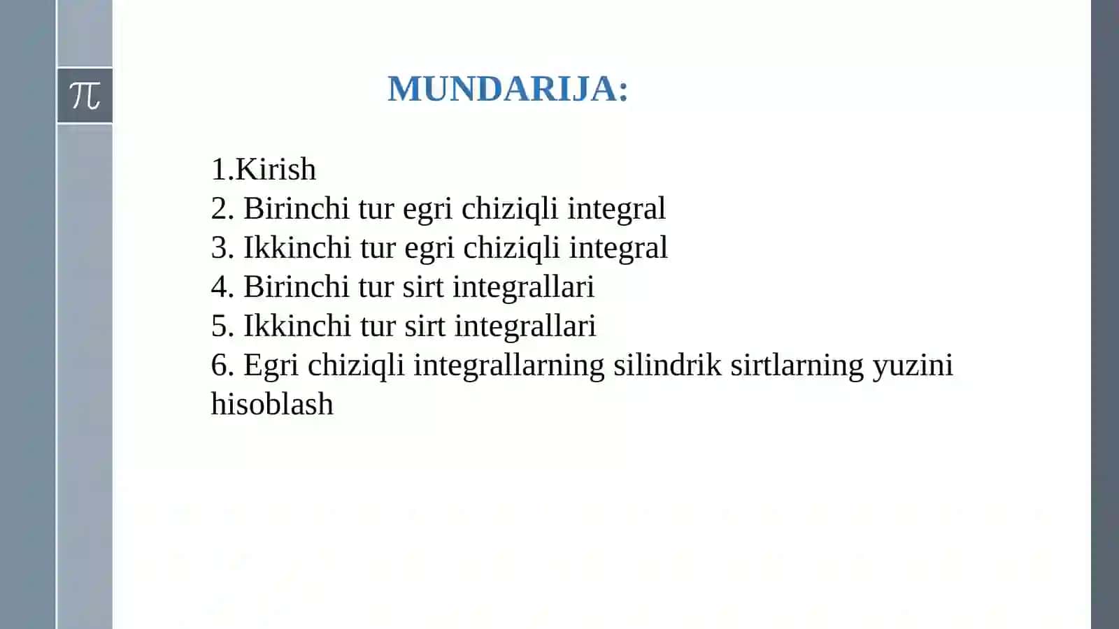 Egri chiziqli integrallarning silindriksirtlarningyuzini hisoblashga qo‘llanishi 2