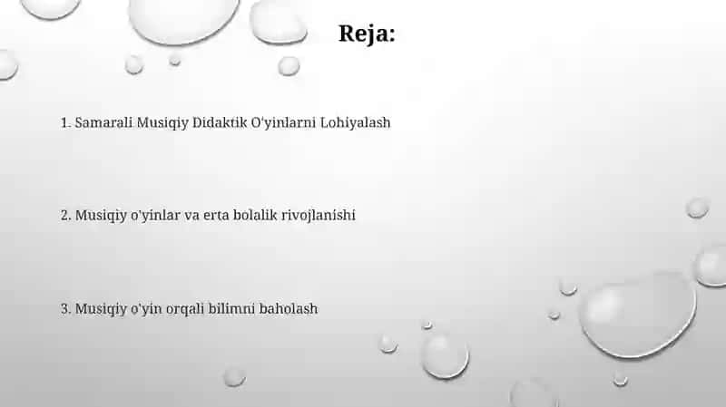 Samarali Musiqiy Didaktik O'yinlarni Lohiyalash 2