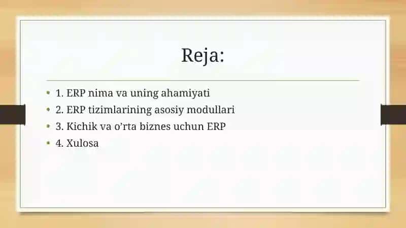 ERP Tizimlarining Asosiy Modullari vaFunksiyalari 2