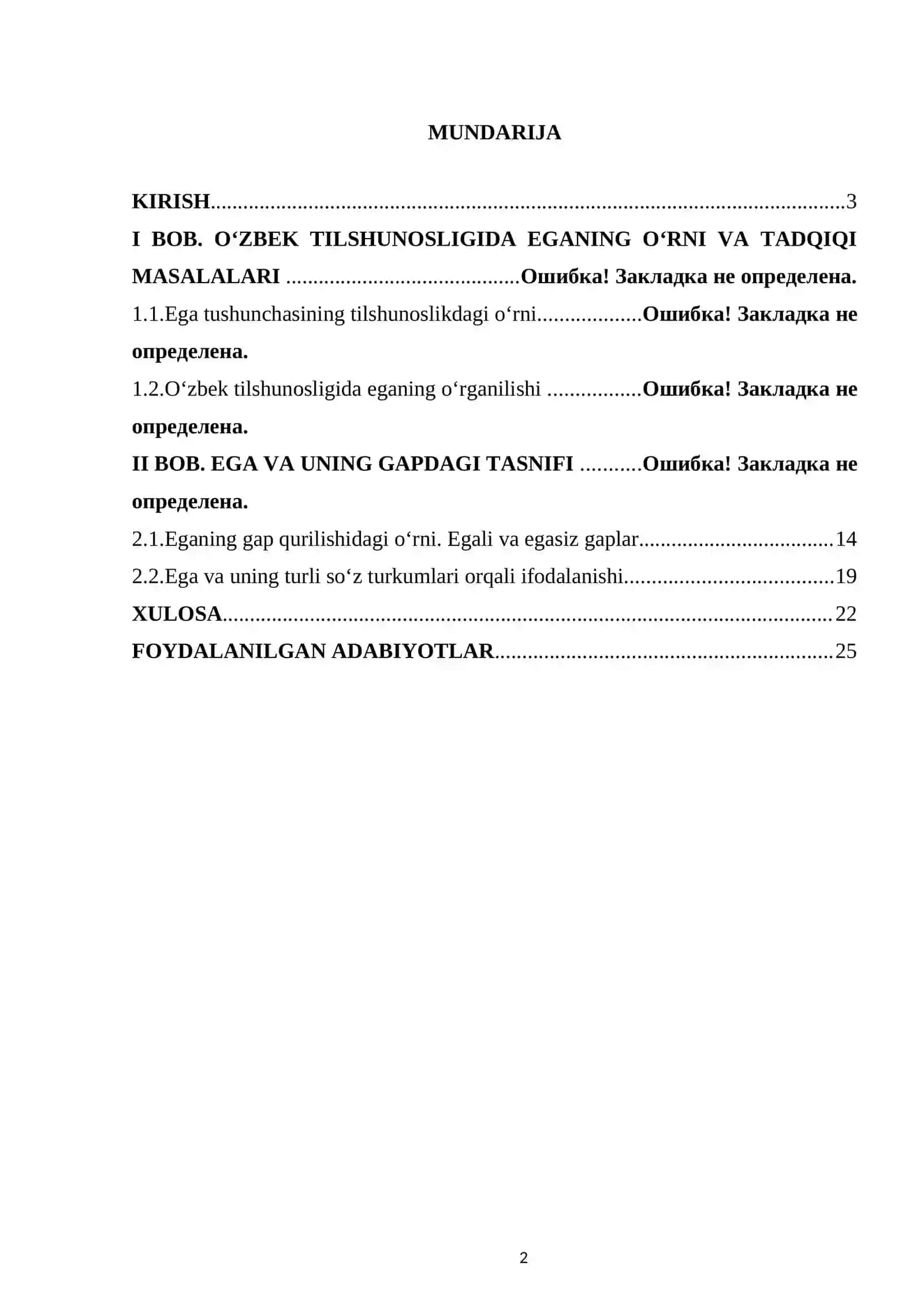 EGA VA UNING  OʻZBEK TILSHUNOSLIGIDAGI   TADQIQI 2