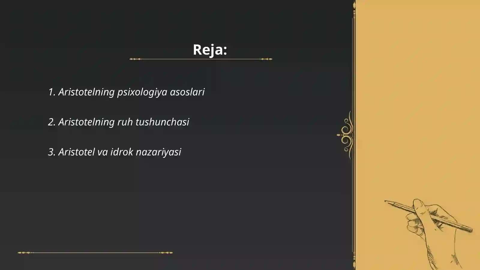 Aristotelning psixologiya faniga doir qarashlari 2